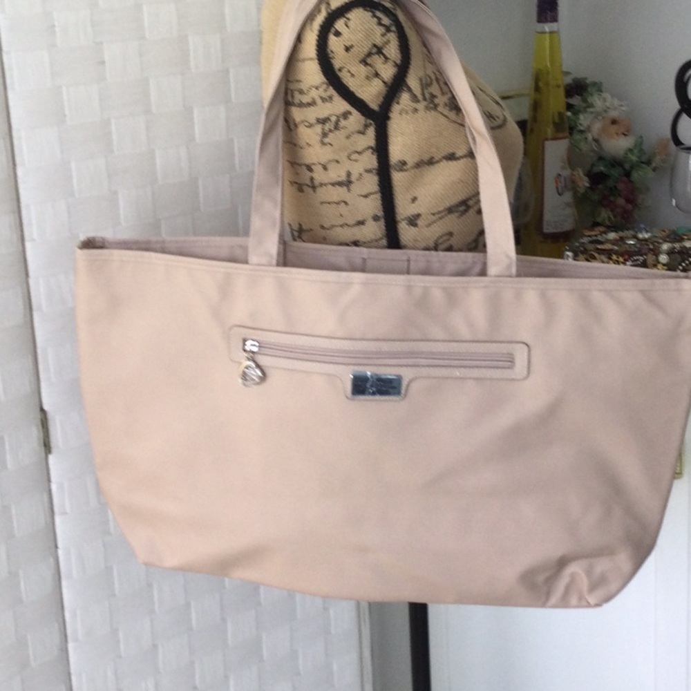 Cream Canvas Tote Bag with Double Shoulder Straps